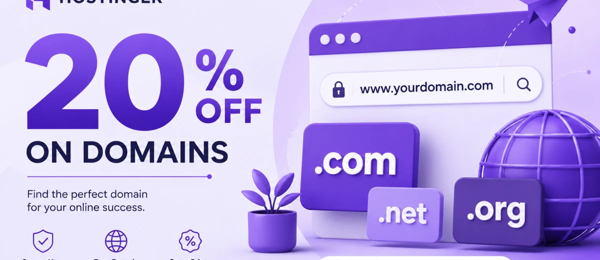 20% OFF Domains